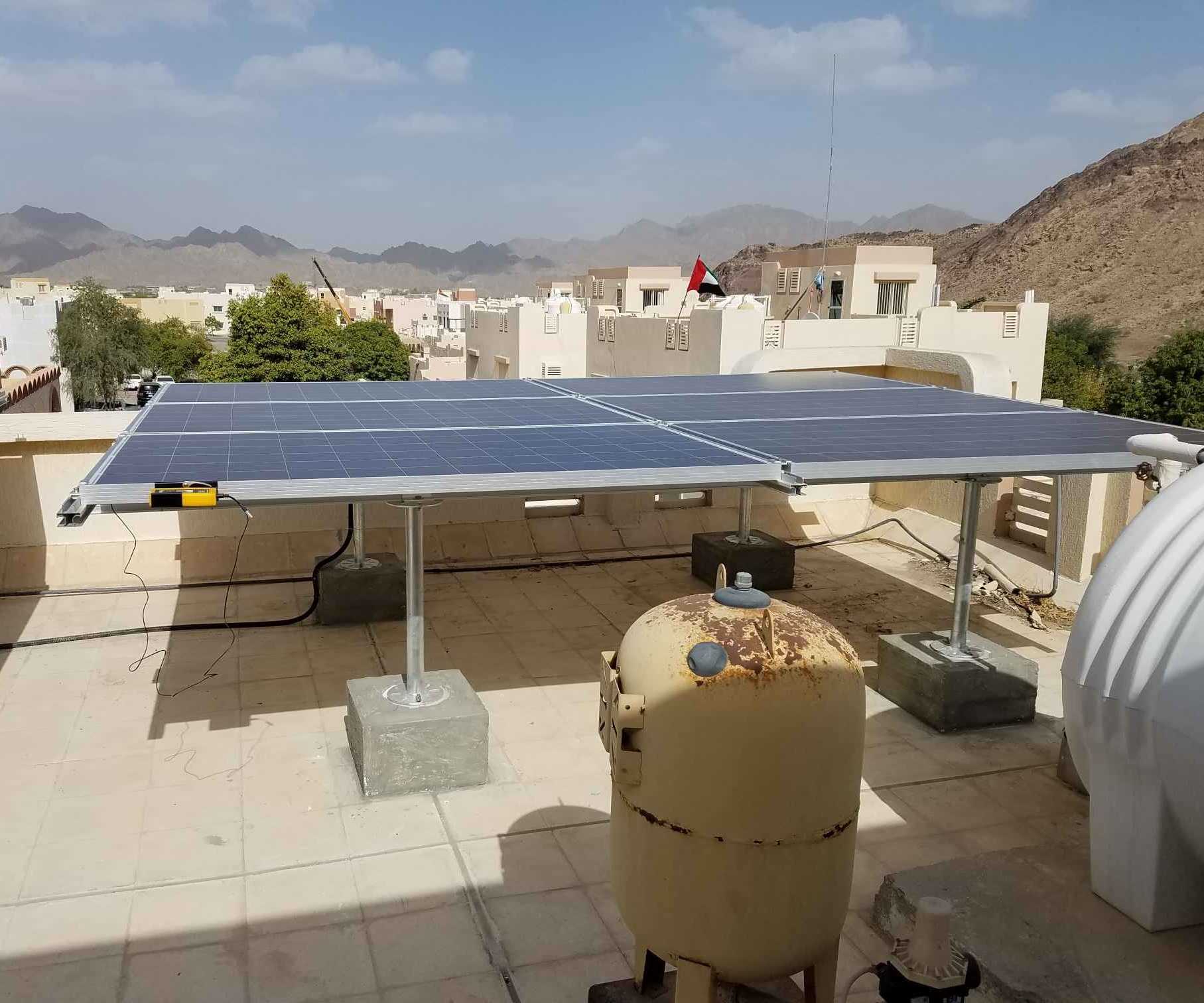 One set of Rooftop solar rack